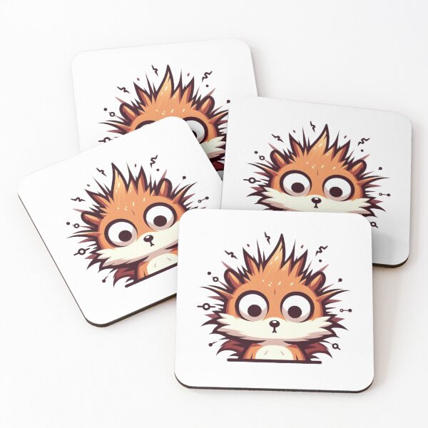 Item preview, Shocked Cartoon Squirrel with Static Fur – Electrocuted Animal Illustration designed and sold by Confuzz1ed.