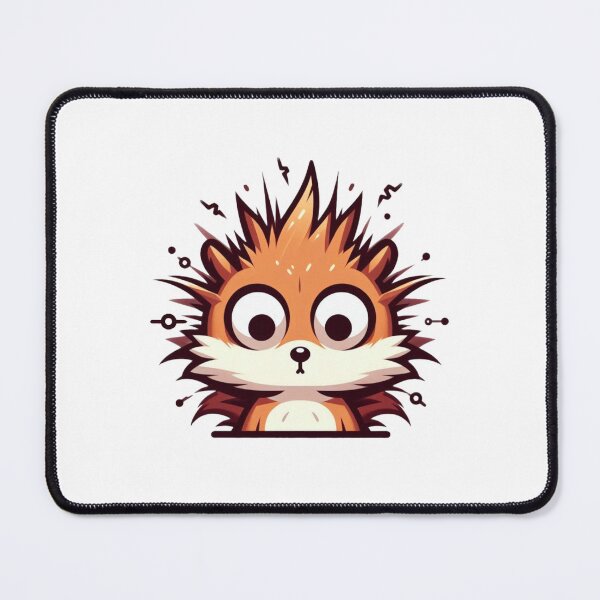 Item preview, Shocked Cartoon Squirrel with Static Fur – Electrocuted Animal Illustration designed and sold by Confuzz1ed.