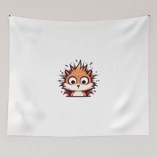 Item preview, Shocked Cartoon Squirrel with Static Fur – Electrocuted Animal Illustration designed and sold by Confuzz1ed.