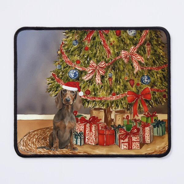 Item preview, Christmas Dachshund Christmas Tree Dog Puppy Watercolor designed and sold by Magnolia Valley Art.