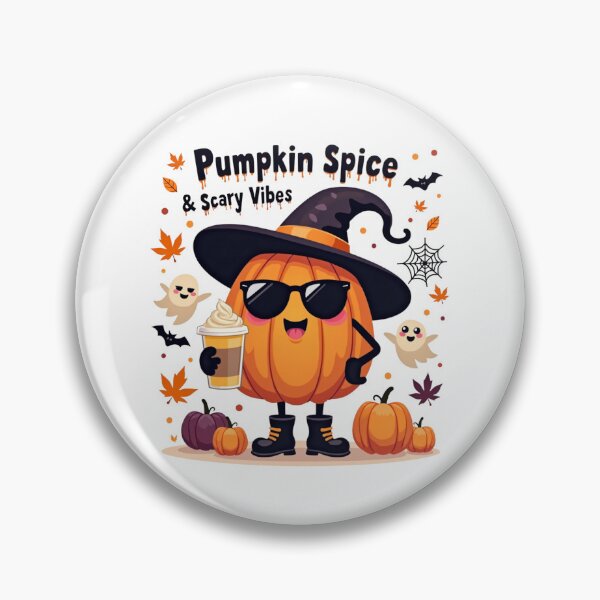 Item preview, Pumpkin Spice & Scary Vibes – Cute Halloween Fall T-Shirt designed and sold by shadystitch.