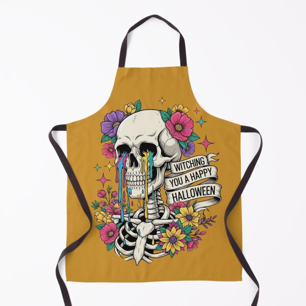 Item preview, Witching You A Happy Halloween - Colorful Floral Skull designed and sold by DropRomance.