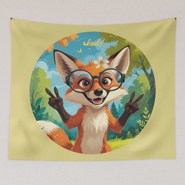 Item preview, Happy fox. Smile! designed and sold by lunadesignsmoon.