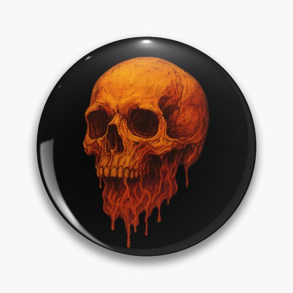 Item preview, Molten Skull – Fiery Horror Illustration designed and sold by GrossButGreat.