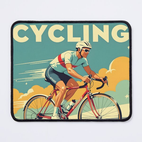 Item preview, Retro Cyclist Poster – Old School Bicycle Racing Art designed and sold by Ameiva-Apparel.