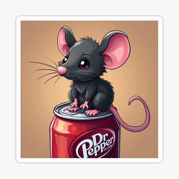 Item preview, Ratón sobre una lata de refresco designed and sold by Lizzymama1992.