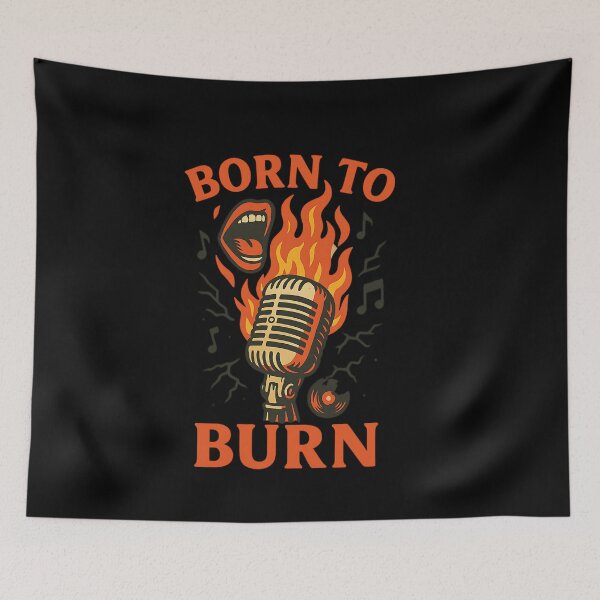 Item preview, Born to Burn – Flaming Mic & Rock Scream Explosion designed and sold by ArcadiaSilence.