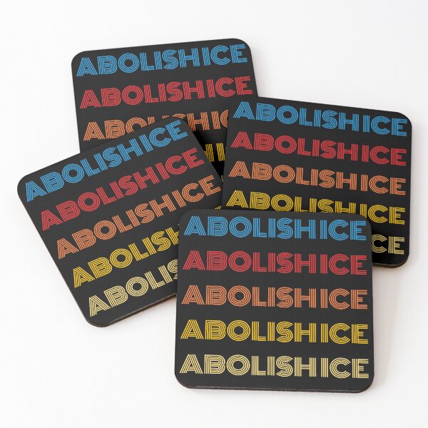 Item preview, Abolish ICE Rainbow Retro Design designed and sold by leftyshirts.