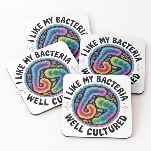 Item preview, I like my bacteria well cultured, funny microbiology pun designed and sold by NoetherSym.