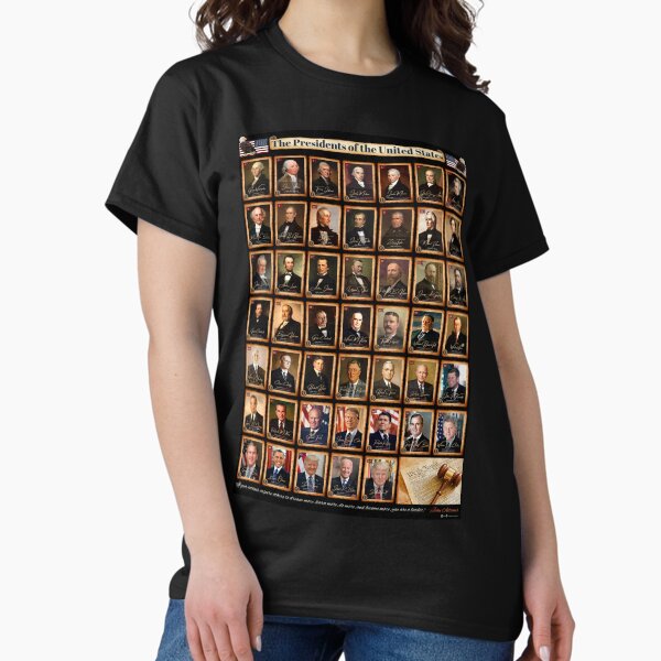 Item preview, 47 Presidents of the United States of America Featuring Donald Trump Black Background designed and sold by Examine the Past.
