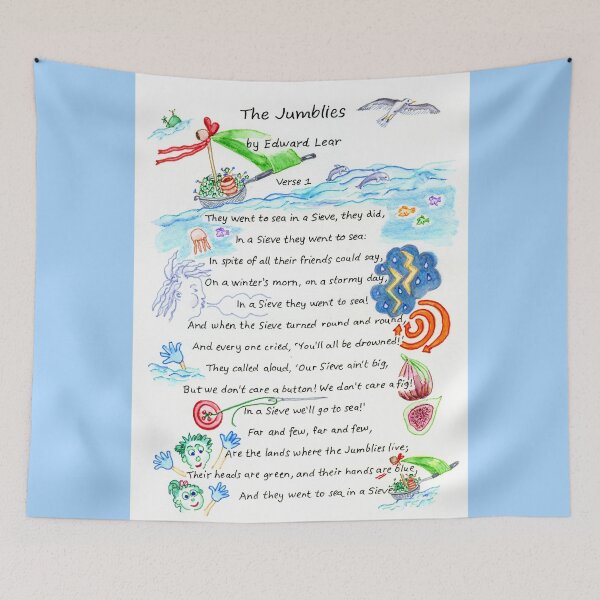 Item preview, The Jumblies by Edward Lear Verse 1 designed and sold by LymphomaLass.