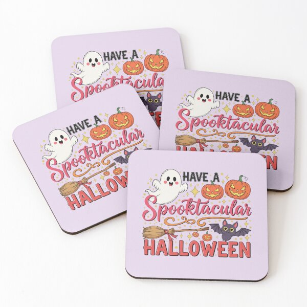 Item preview, Have a Spooktacular Halloween - Cute Ghost & Pumpkins designed and sold by DropRomance.