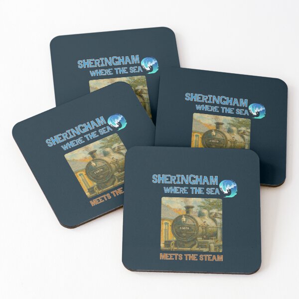 Item preview, Sheringham: Where the Sea Meets the Steam Sticker designed and sold by MyriadNorfolk.