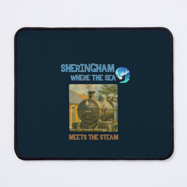 Item preview, Sheringham: Where the Sea Meets the Steam Sticker designed and sold by MyriadNorfolk.