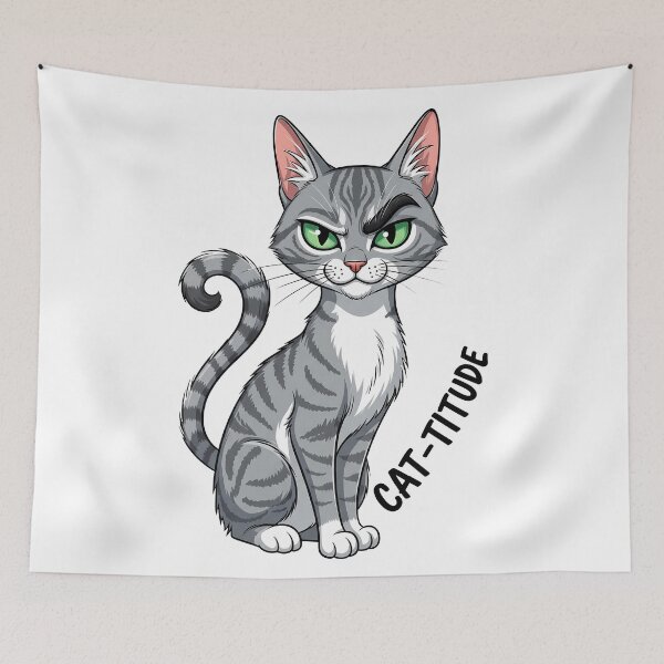 Item preview, Cat-titude Sassy Feline Cat designed and sold by zoughlal.