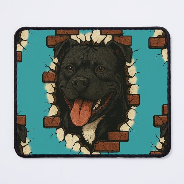 Item preview, Powerful Pitbull Breaking Walls designed and sold by Idelab-11.