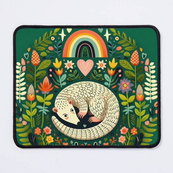 Item preview, Pangolin: Hope for Wildlife: Shy Scaled Mammal - Scandinavian Folk Art by heidiannemorris © designed and sold by FOLK ART FUSION by heidiannemorris.