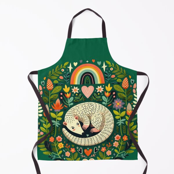 Item preview, Pangolin: Hope for Wildlife: Shy Scaled Mammal - Scandinavian Folk Art by heidiannemorris © designed and sold by FOLK ART FUSION by heidiannemorris.