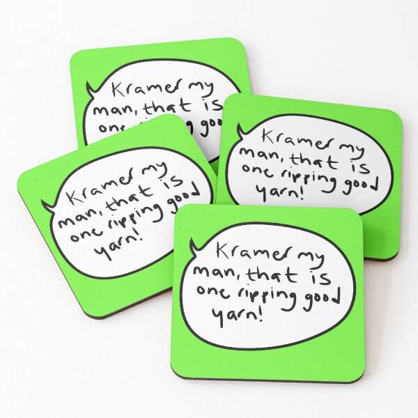 Item preview, “Kramer, my man, that is one ripping good yarn!” Speech Bubble Quote designed and sold by from here 2 mars.