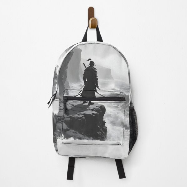 Item preview, Samurai at the Edge – Monochrome Warrior Art designed and sold by Pixel-Up.