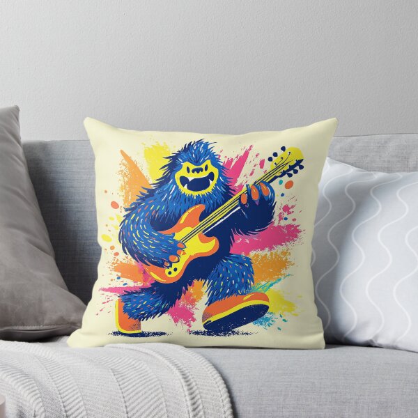 Item preview, Groovy Bigfoot Shredding Electric Guitar – Colour Splash Design designed and sold by ThePurpleMelon.