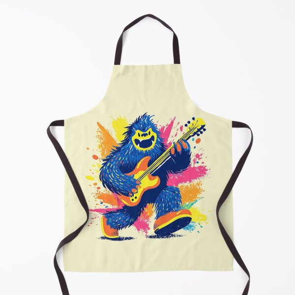 Item preview, Groovy Bigfoot Shredding Electric Guitar – Colour Splash Design designed and sold by ThePurpleMelon.