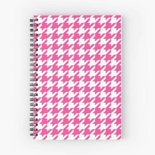 Item preview, Pink and white Houndstooth Pattern – Modern Graphic Textile designed and sold by EmeraldeaArt.