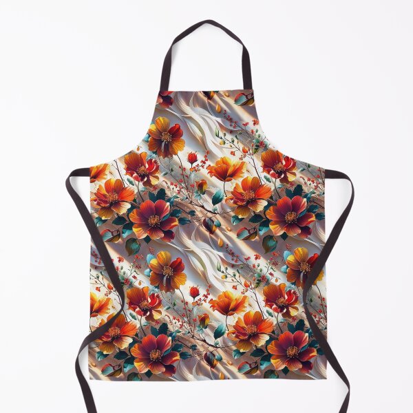 Item preview, Radiant Golden Hour Floral | Vibrant Orange & Red Poppies with Teal Leaves designed and sold by WHITE FANGS.