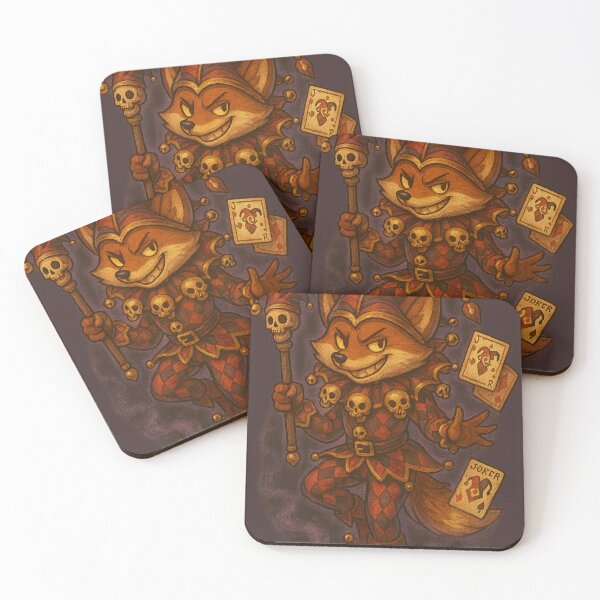 Item preview, Evil Jester – Fantasy-style foxes designed and sold by Wuerfelfuchs.
