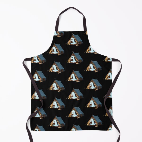 Item preview, Camping Ghost | Spooky and Whimsically Outdoorsy Halloween Graphic designed and sold by Tw1nsAIArt.