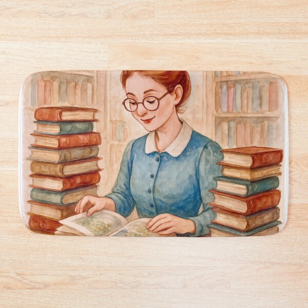 Item preview, The librarian in the library designed and sold by Steffani Lehmann.