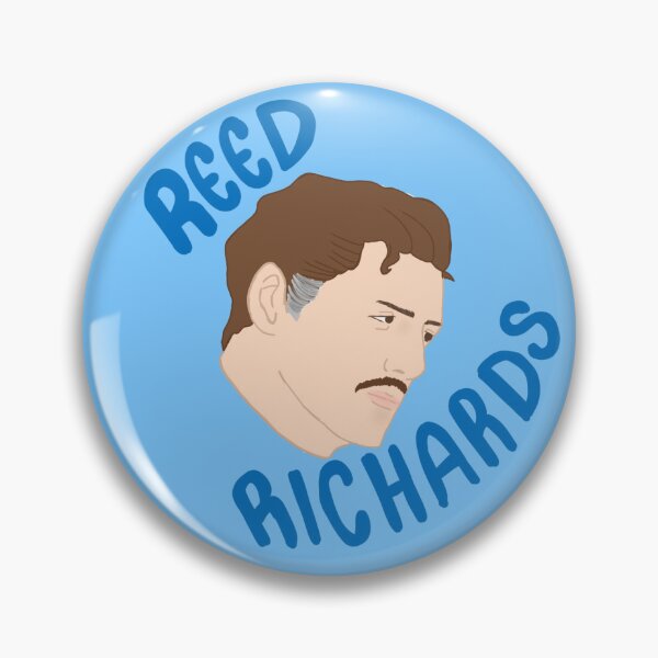Artikelvorschau, Reed Richards Fantastische Vier Button entworfen und verkauft von Sillypigeon.