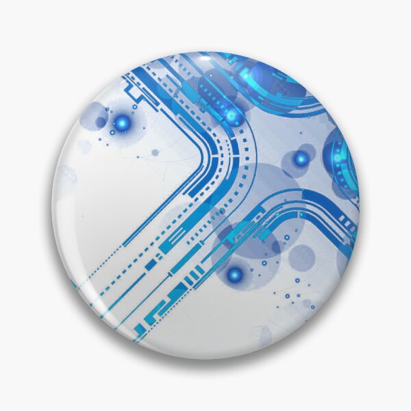 Item preview, Futuristic Blue Circuit Design  Abstract Digital Network Art  Cybernetic Glowing Lines designed and sold by SAMNagy.