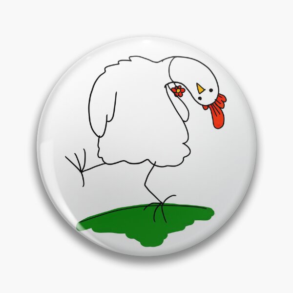 Item preview, Funky Chicken Pose – One Line Art with Flower Necklace designed and sold by EmeraldeaArt.