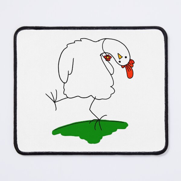 Item preview, Funky Chicken Pose – One Line Art with Flower Necklace designed and sold by EmeraldeaArt.