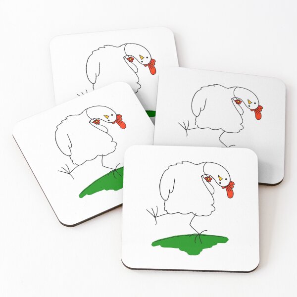 Item preview, Funky Chicken Pose – One Line Art with Flower Necklace designed and sold by EmeraldeaArt.