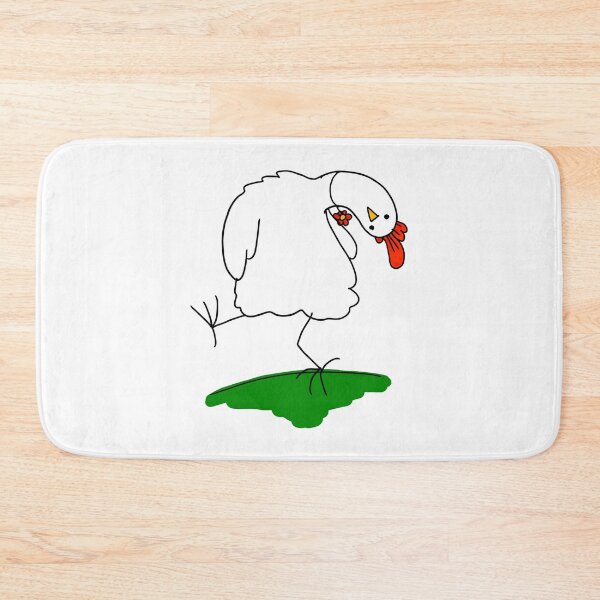 Item preview, Funky Chicken Pose – One Line Art with Flower Necklace designed and sold by EmeraldeaArt.