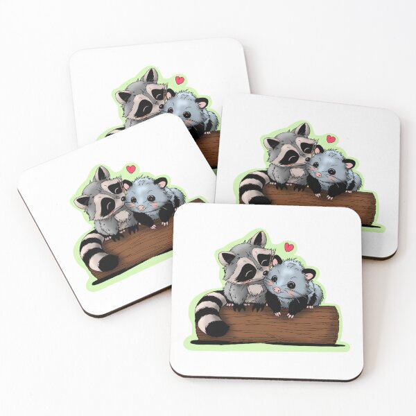 Item preview, “You Are My Greatest Trashure” Raccoon and Opossum designed and sold by JemFlash.