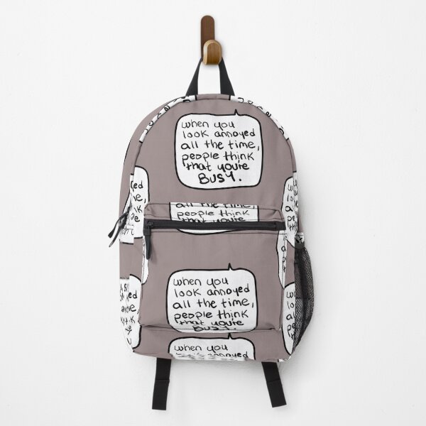 Item preview, “When You Look Annoyed All the Time, People Think That You’re Busy” – Funny Handwritten Speech Bubble Quote designed and sold by from here 2 mars.