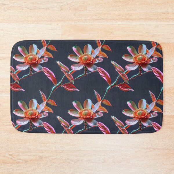 Item preview, Bioluminescent Bloom | Surreal Metallic Flower on Dark Background designed and sold by WHITE FANGS.