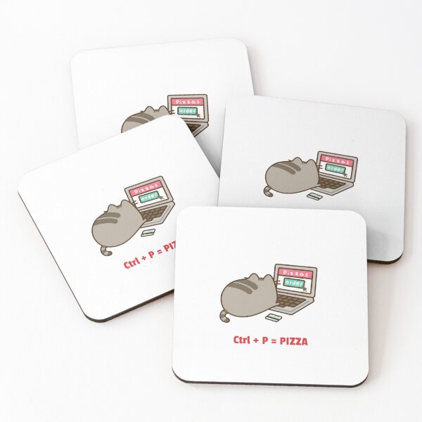 Item preview, Ctrl + P = Pizza! – Funny Cat Ordering Pizza Design designed and sold by Filipa Pinheiro.