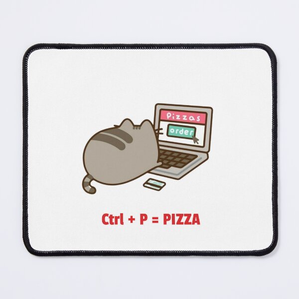 Item preview, Ctrl + P = Pizza! – Funny Cat Ordering Pizza Design designed and sold by Filipa Pinheiro.