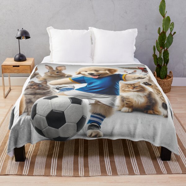 Item preview, Funny Animals Playing Soccer Football Team, Kids Sports Animal Lover Gift, soccer dog  designed and sold by E.D.CH designs..