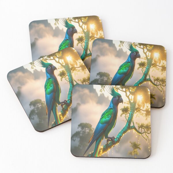 Item preview, Mystic Quetzal in Jade Cloud Forest Dawn designed and sold by Max Store.