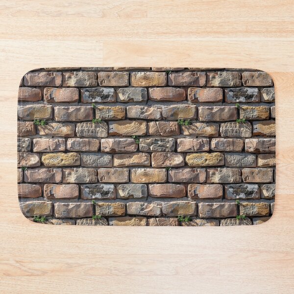 Item preview, Rustic Textured Old Brick Wall with Greenery designed and sold by NTGUILTY.