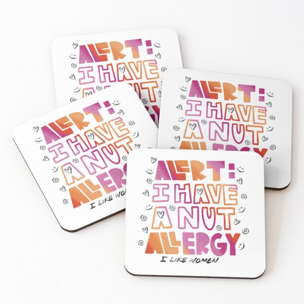 Item preview, Alert: I Have a Nut Allergy LGBTQIA+ Pride Awarenes designed and sold by Sadie Yates.
