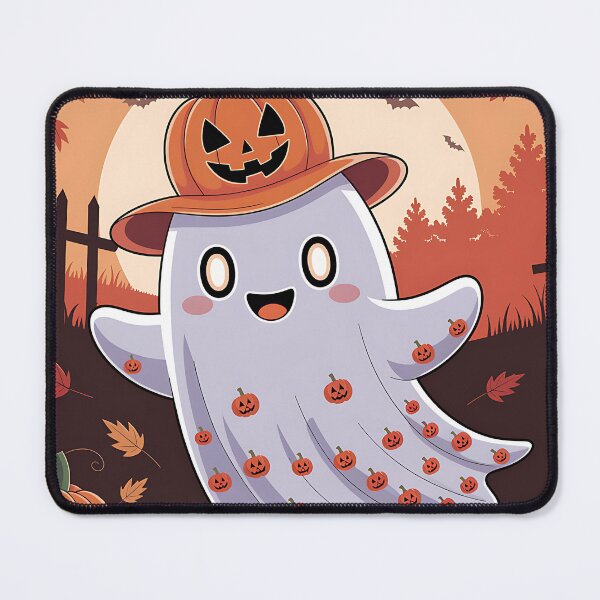 Item preview, Cute Halloween Ghost with Pumpkin Hat designed and sold by JoeZigns81.