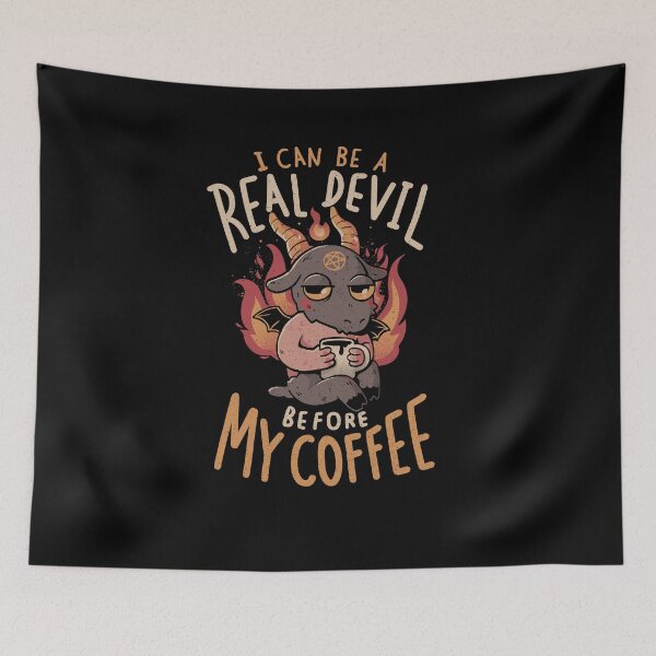 Item preview, Real Devil Before My Coffee designed and sold by EduEly.