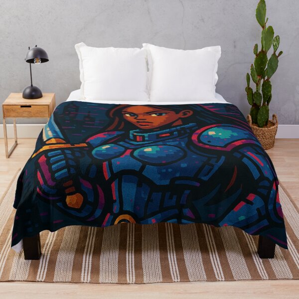 Item preview, Retro Night Pixel Warrior designed and sold by JonelleTshirts.
