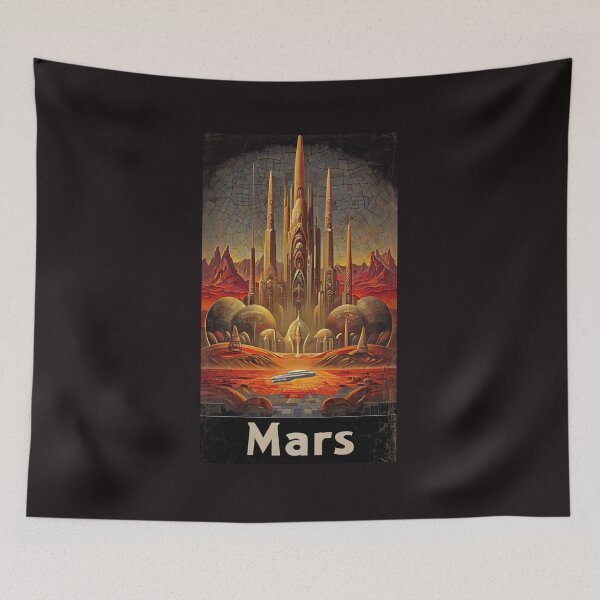 Item preview, Martian Metropolis with Futuristic Architecture designed and sold by Rue Market.